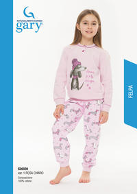 GIRL'S S/L PAJAMAS S20039 Tellini S.r.l. Wholesale Clothing